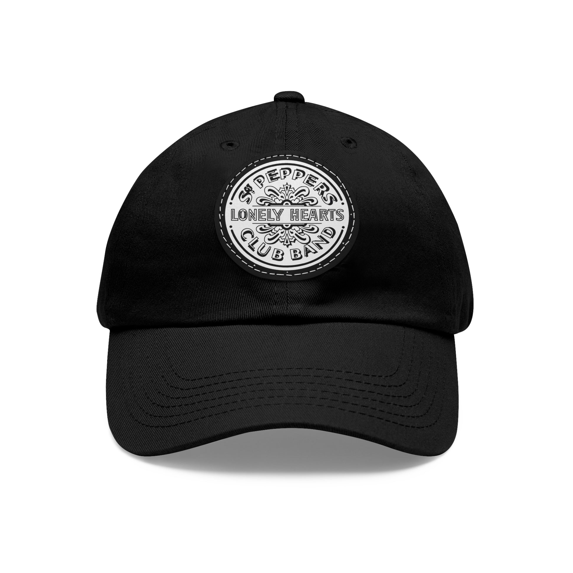 Beatles Sgt Peppers Leather Patch Dad Cap 