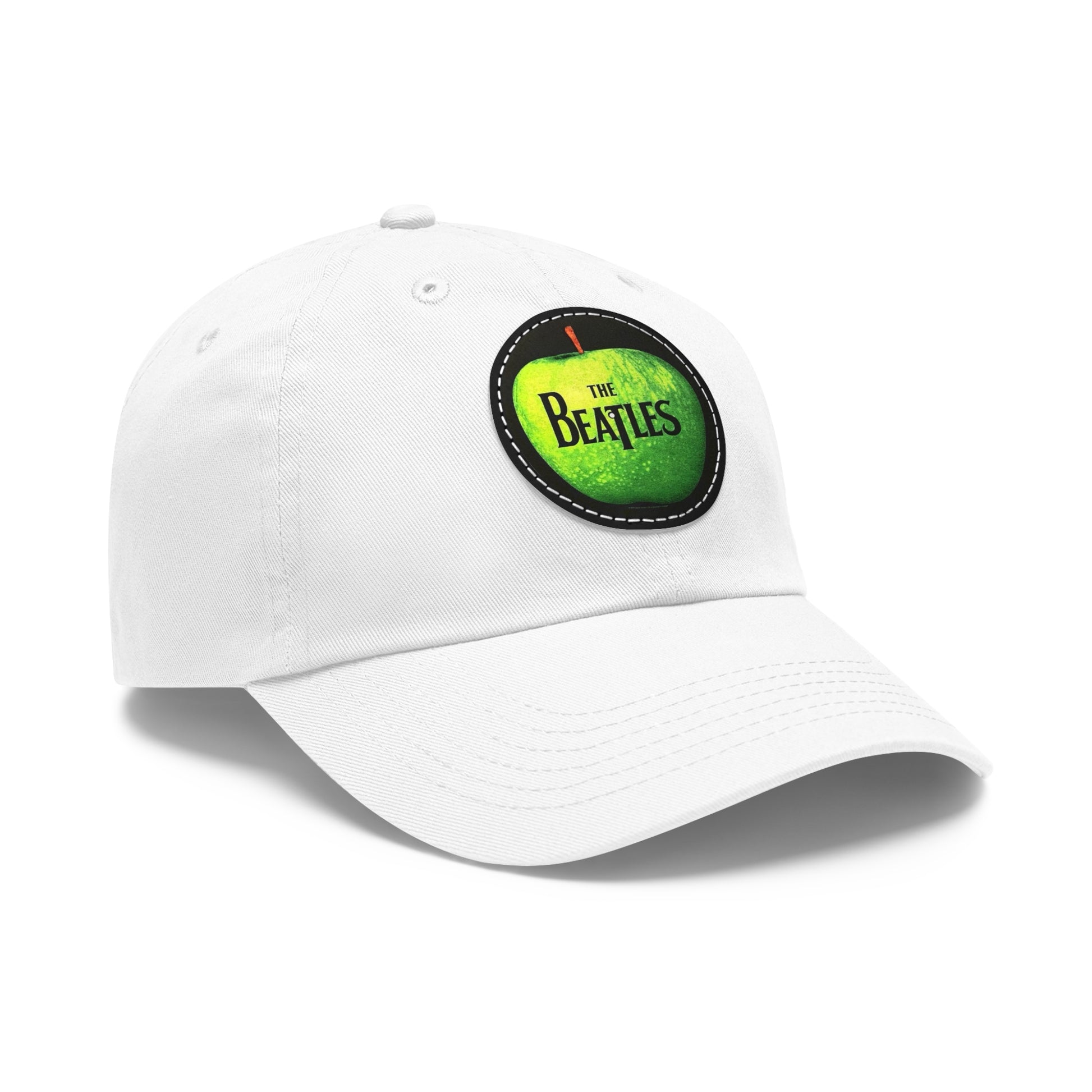 The Beatles Apple Logo Leather Patch Dad Cap