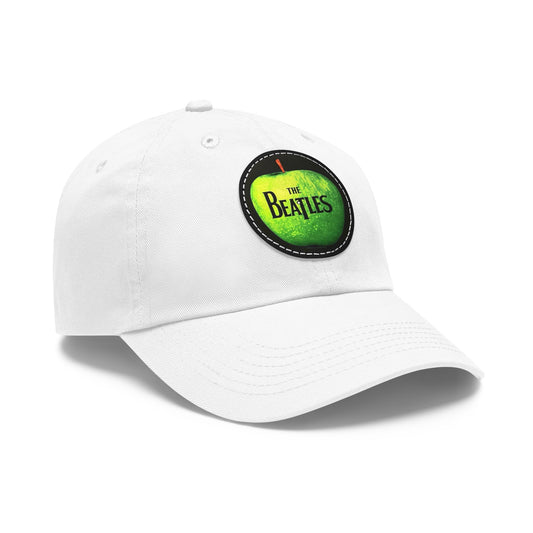 The Beatles Apple Logo Leather Patch Dad Cap