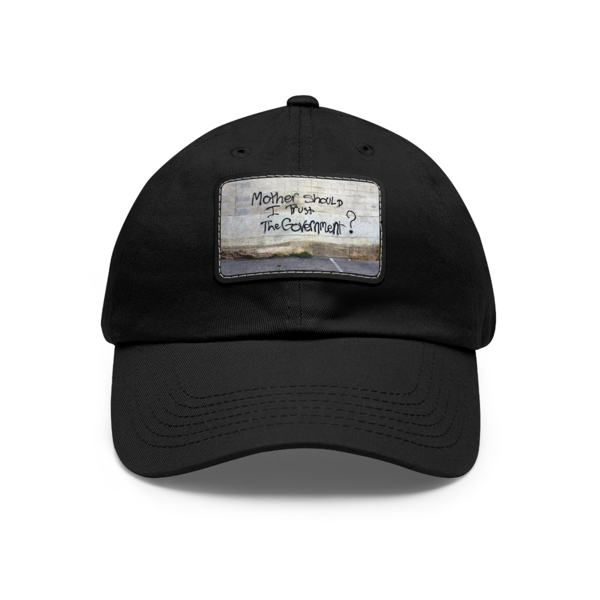 Pink Floyd The Wall Mother Should I Trust the Government Dad Cap with Leather Patch