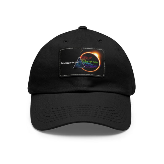 Pink Floyd Dark Side of the Moon Song Titles Leather Patch Dad Cap