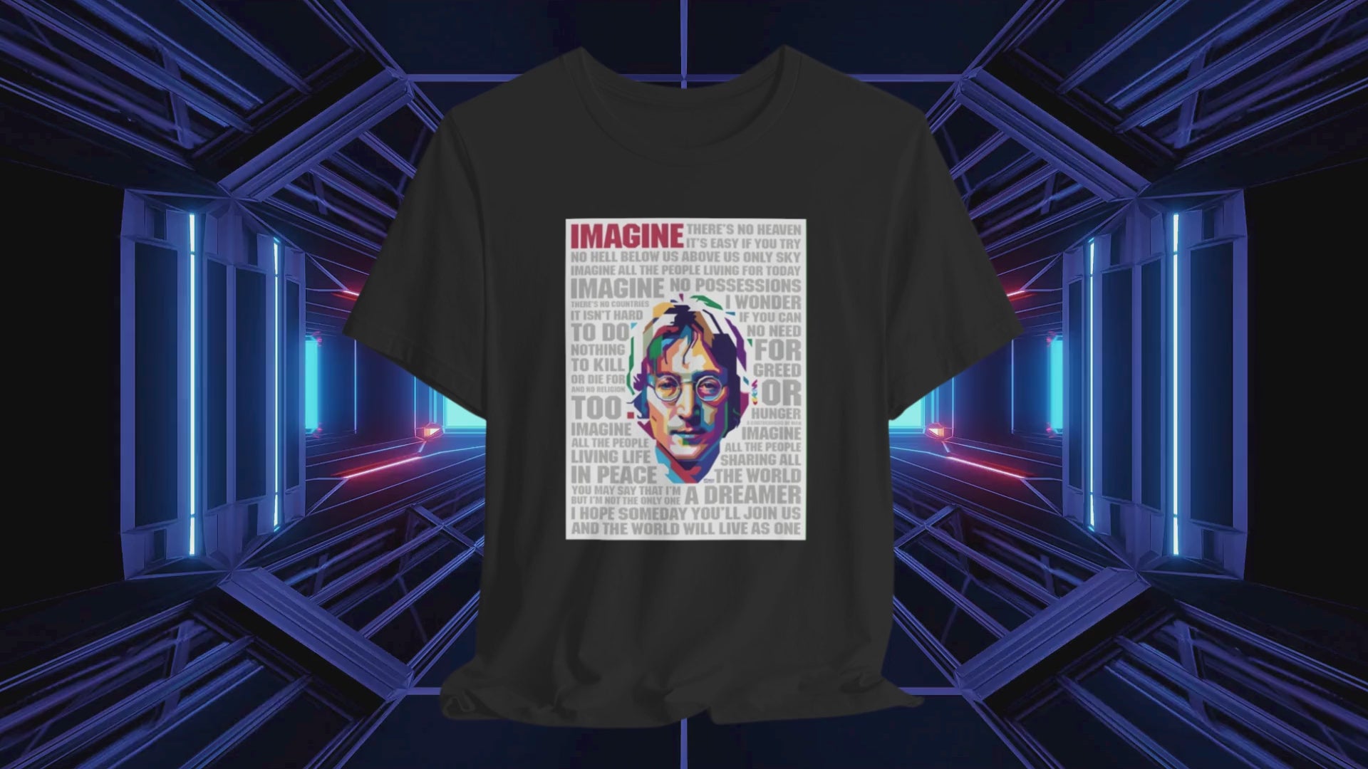 JOHN LENNON IMAGINE LYRICS UNISEX SHIRT