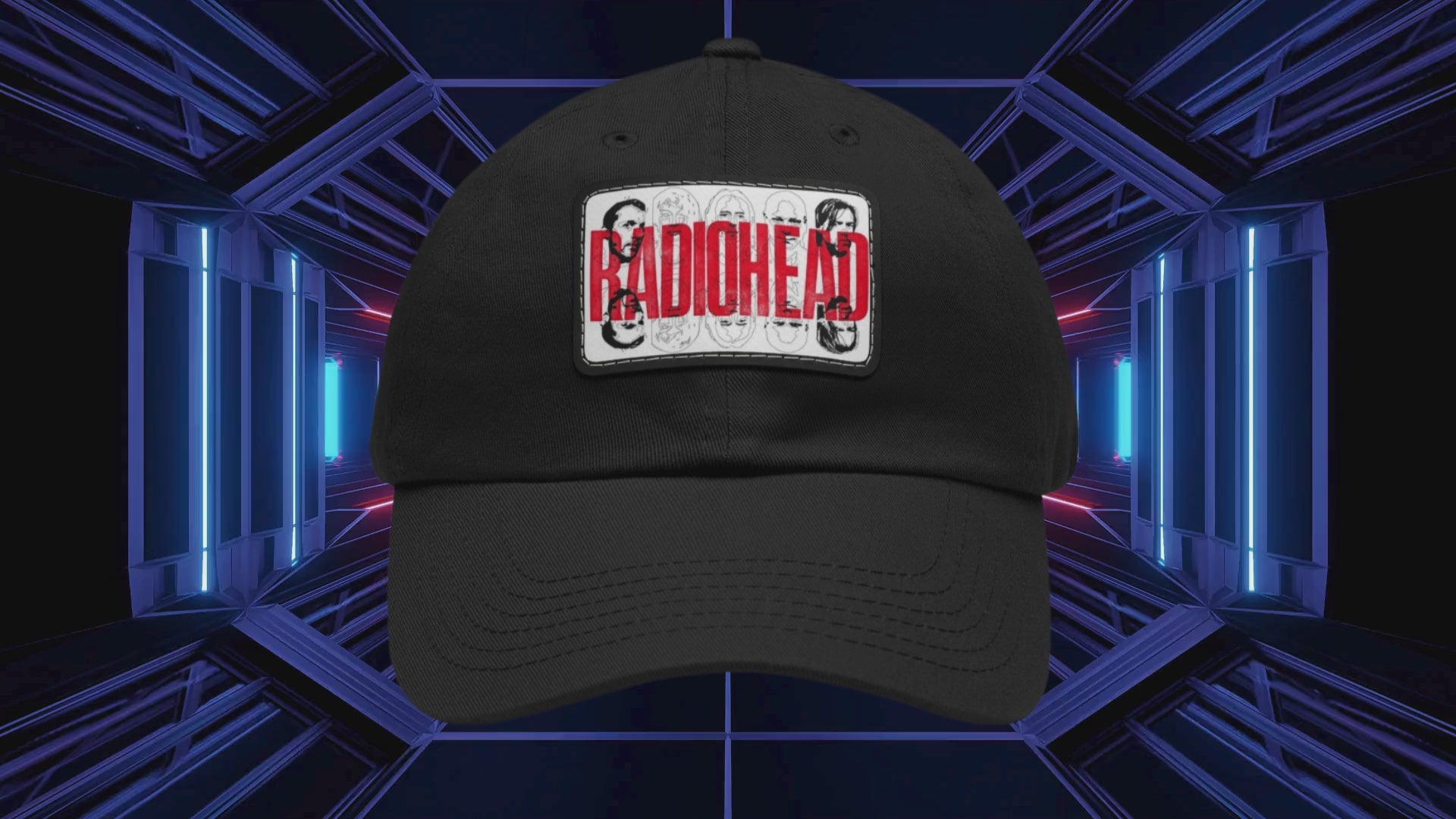 Radiohead Logo Leather Patch Cap