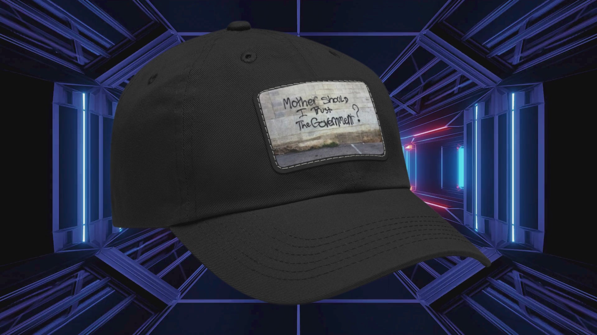 Pink Floyd Mother Should I Trust the Government Leather Patch Cap