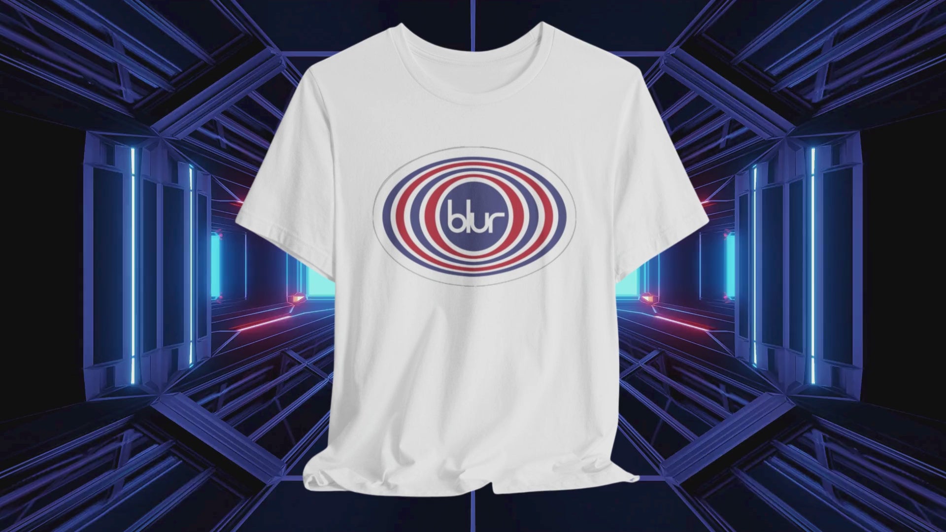 Blur White cotton Unisex Tee