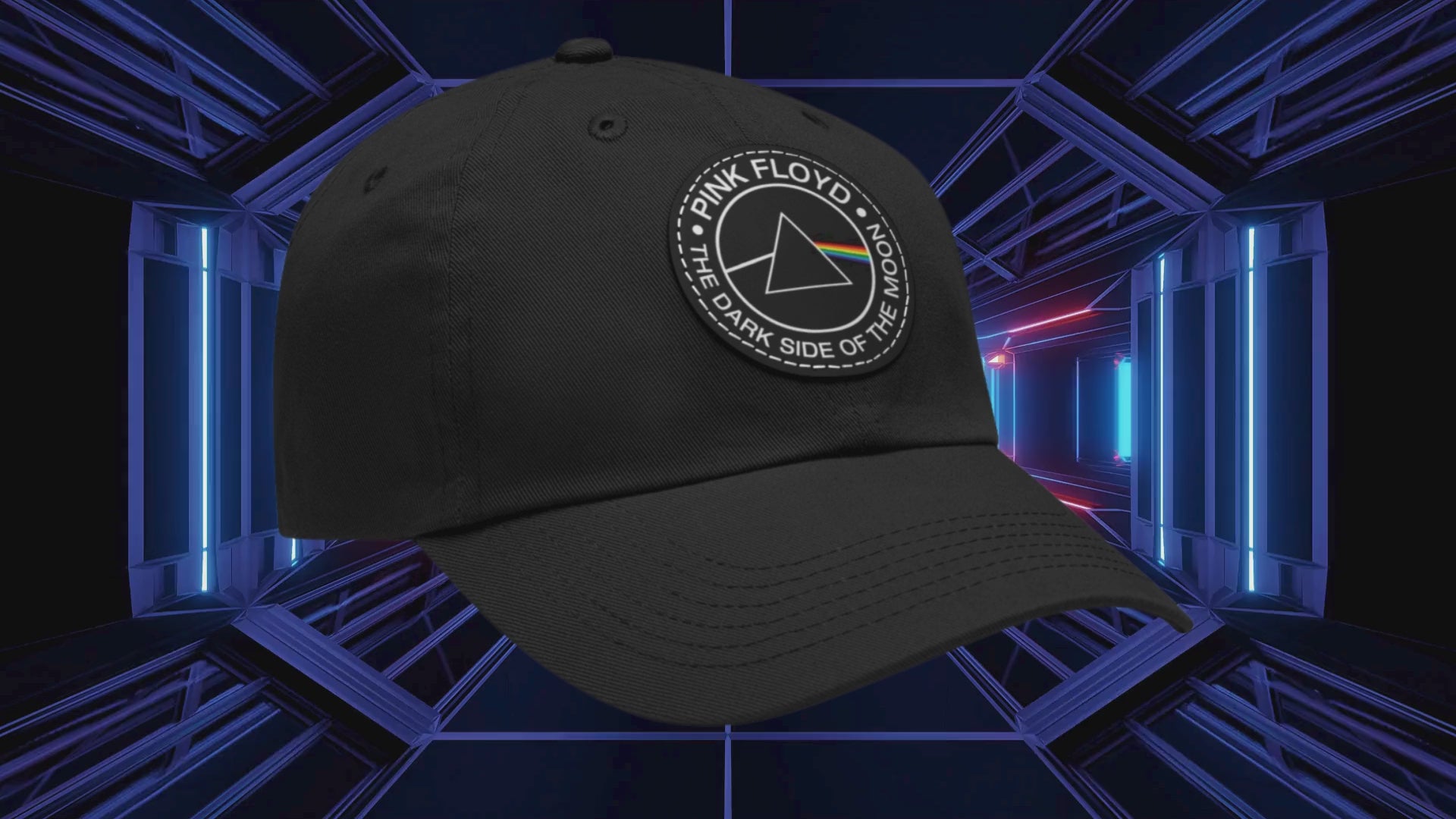 Pink Floyd Dark Side of the Moon Leather Patch Cap