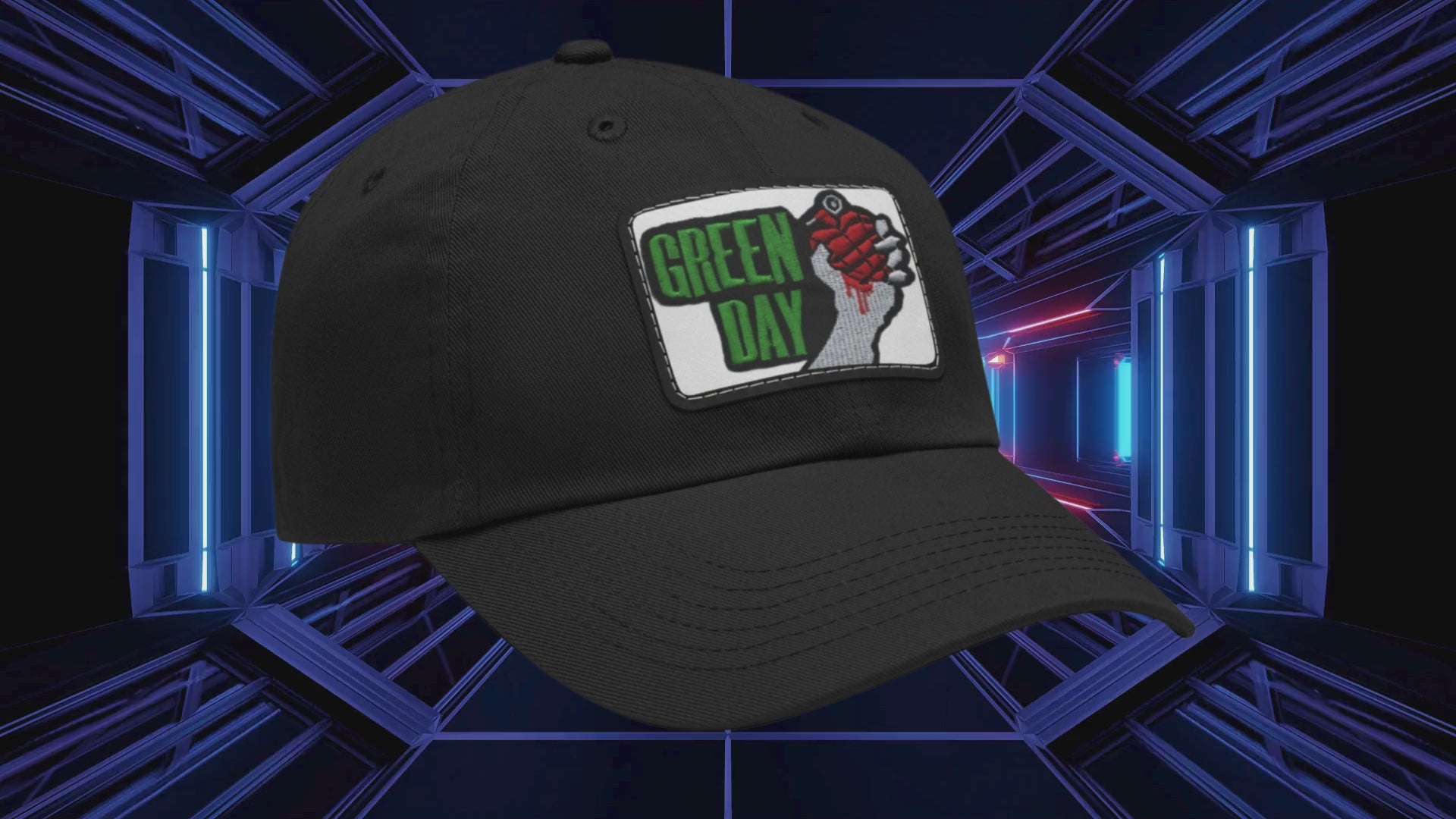 Green Day American Idiot Leather Patch Cap
