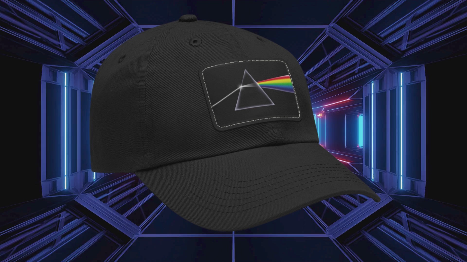 Pink Floyd Dark Side of the Moon Leather Patch Cap