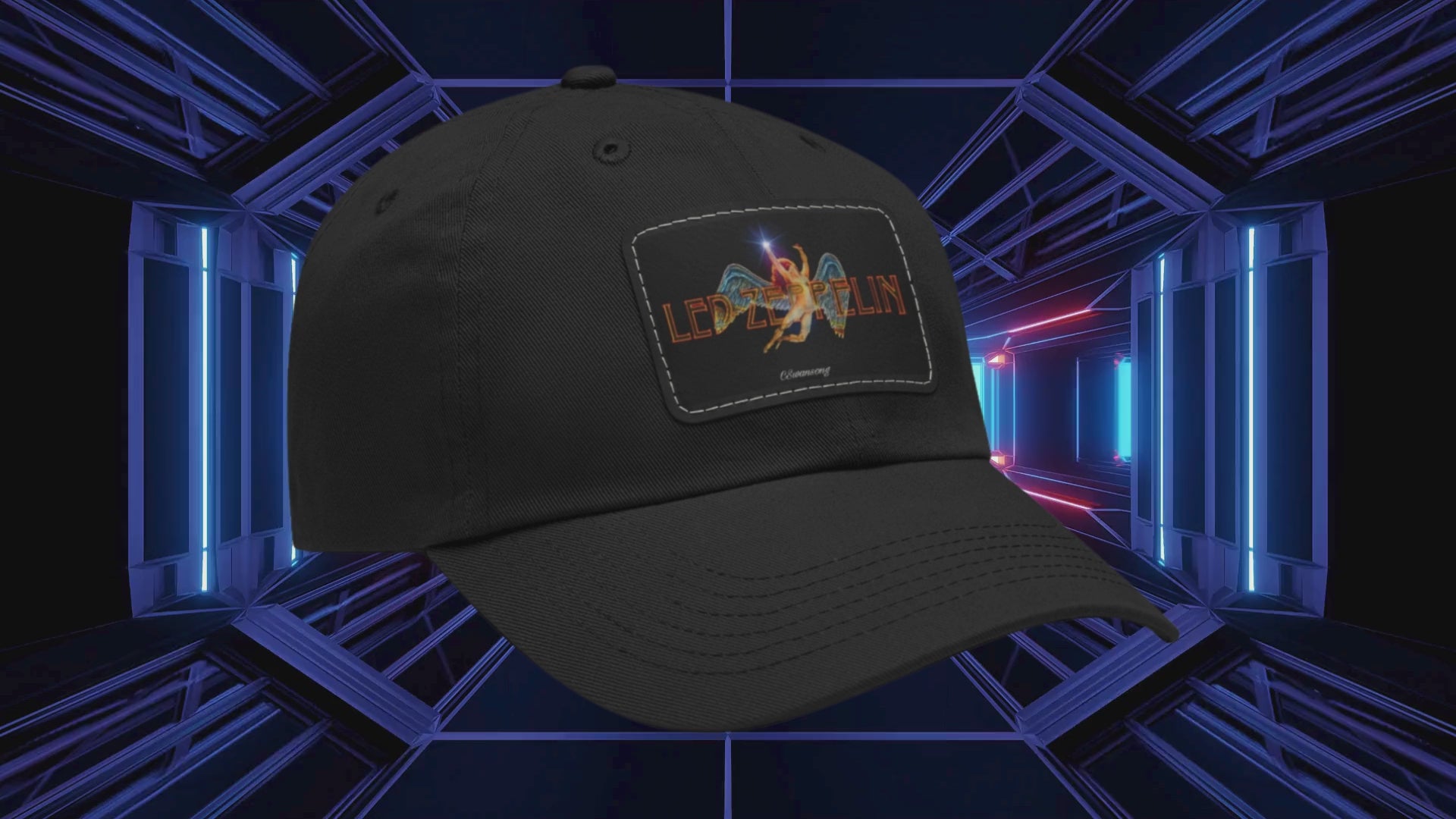 Led Zeppelin Swan Song Leather Patch Cap
