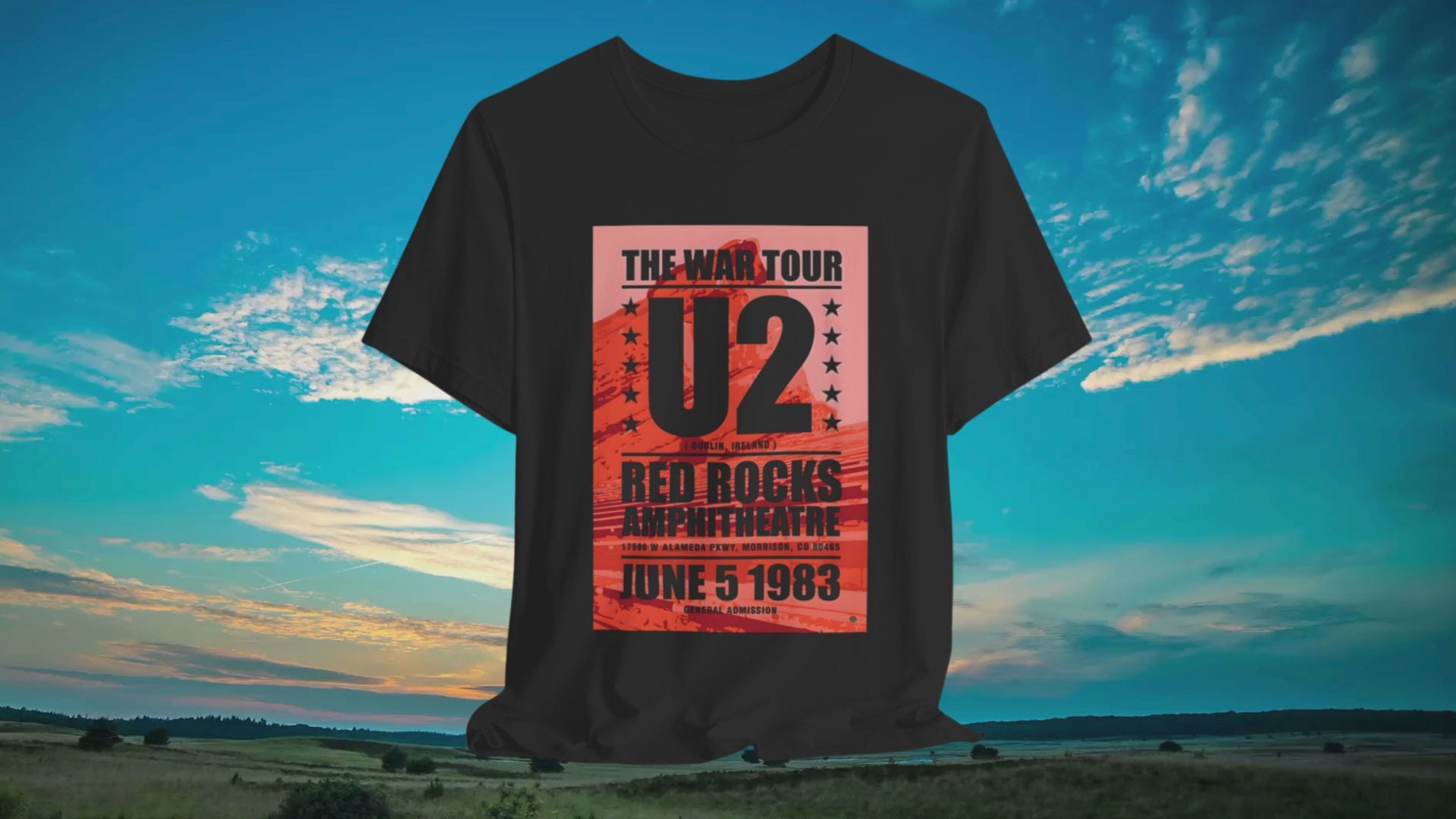 U2 Red Rocks Tour Shirt