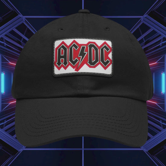 AC/DC Logo Leather Patch Cap