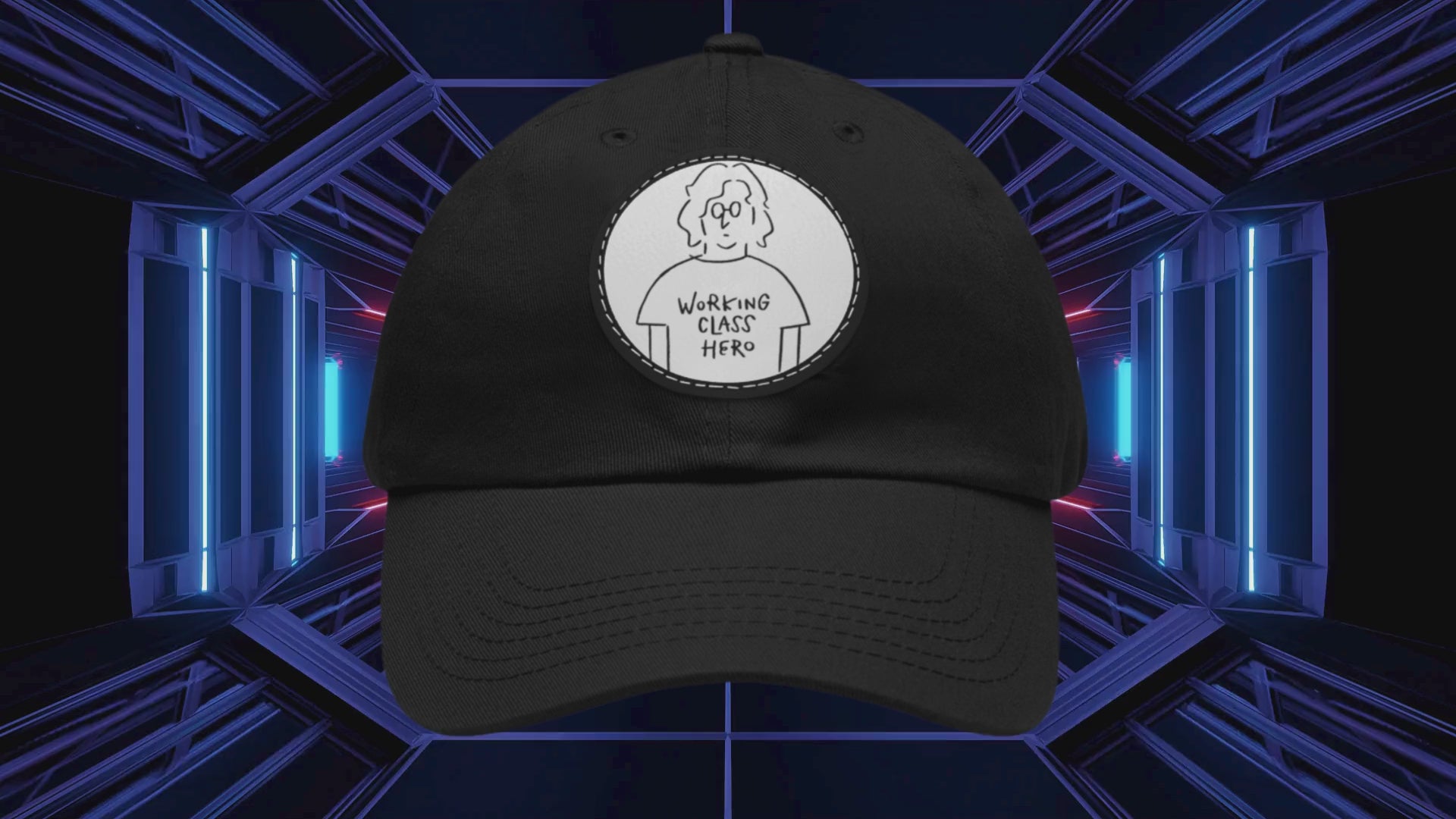 John Lennon Working Class Hero Leather Patch Cap