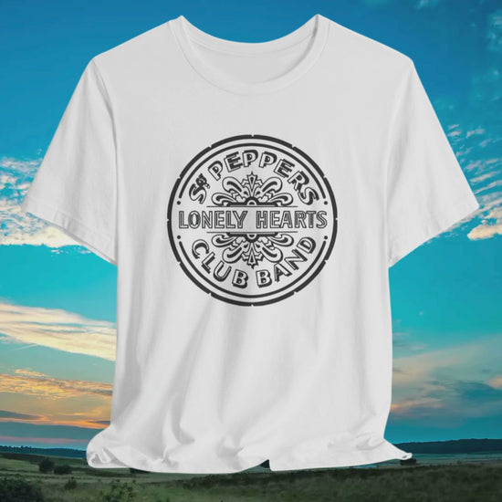The Beatles White Cotton Sgt Peppers Unisex T-shirt