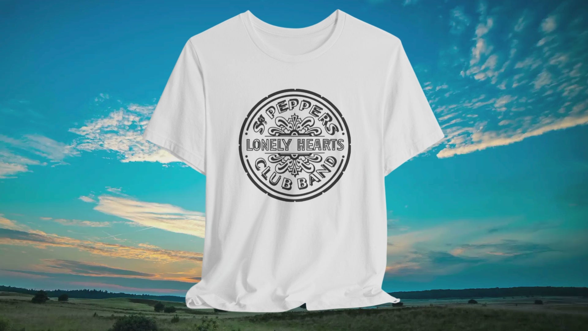 The Beatles White Cotton Sgt Peppers Unisex T-shirt