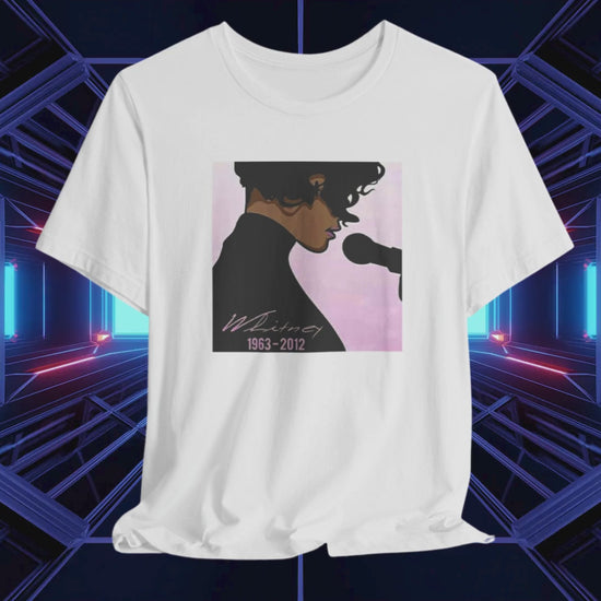 Whitney Houston Tribute White Cotton Unisex Tee