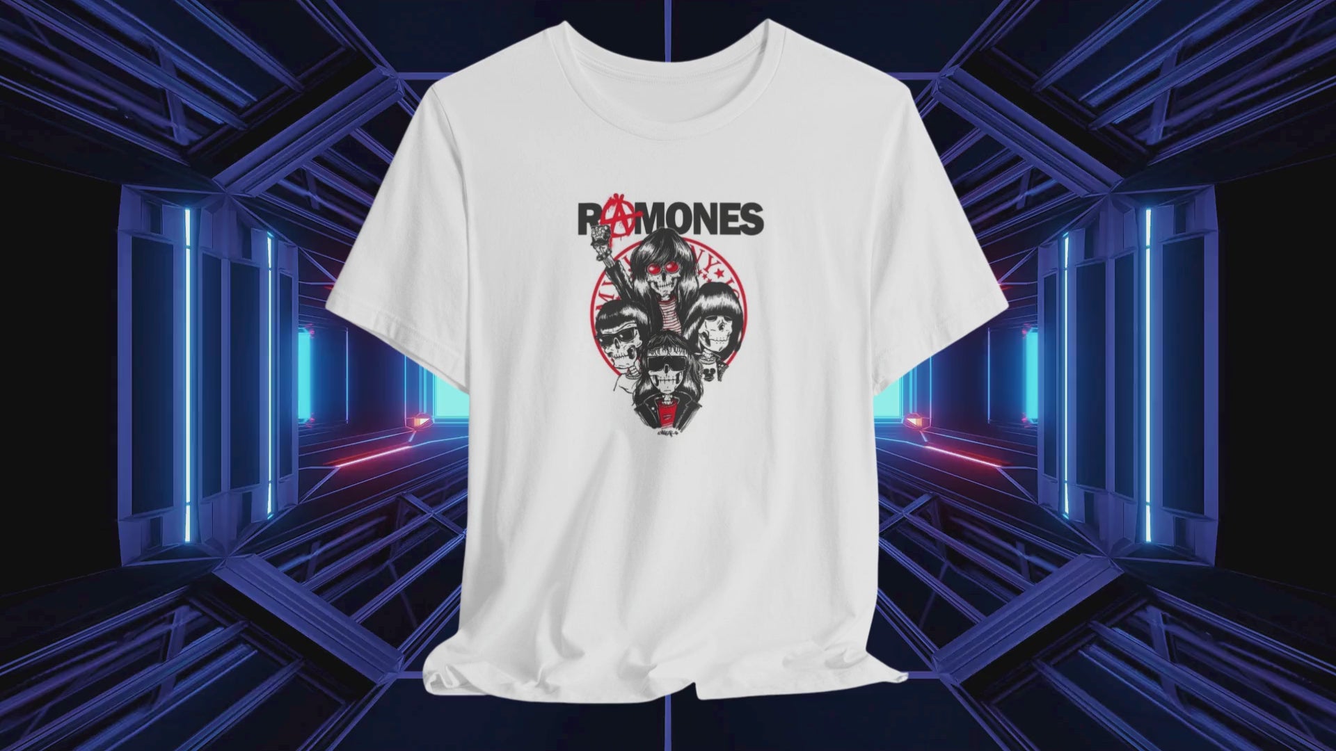 RAMONES WHITE COTTON UNISEX TEE