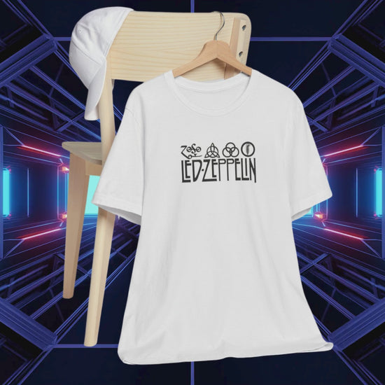 Led Zeppelin ZoSo symbols White Cotton Unisex T-shirt