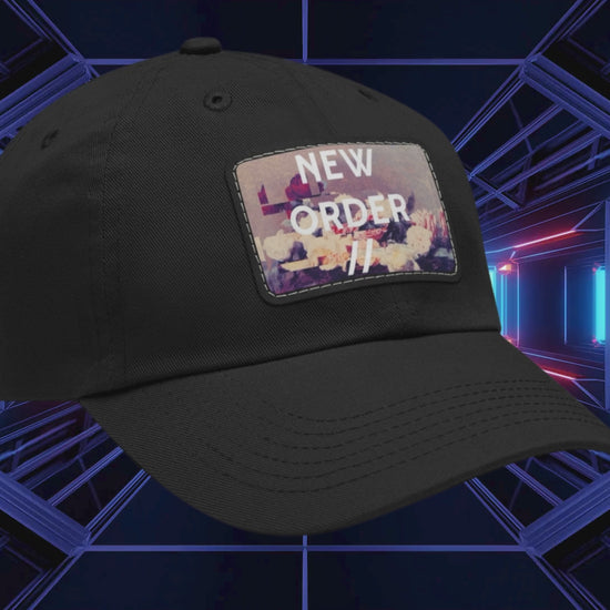 New Order Leather Patch Dad Cap