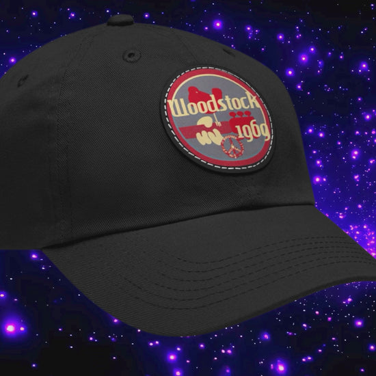 Woodstock 1969 Leather Patch Cap