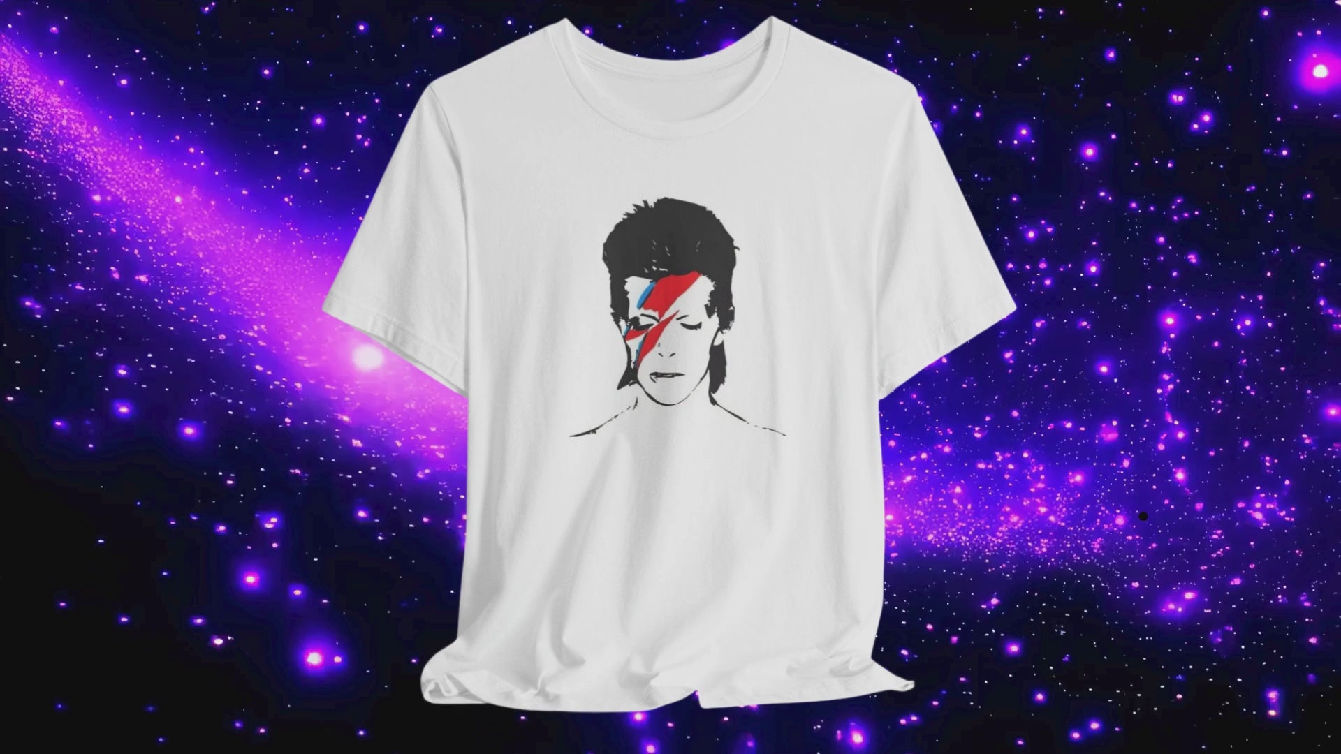 David Bowie Aladdin Sane White Cotton T-shirt