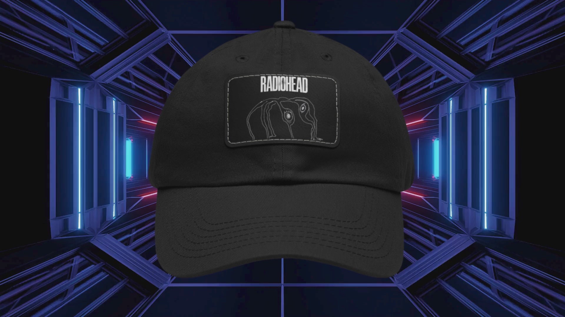Radiohead Logo Leather Patch Cap