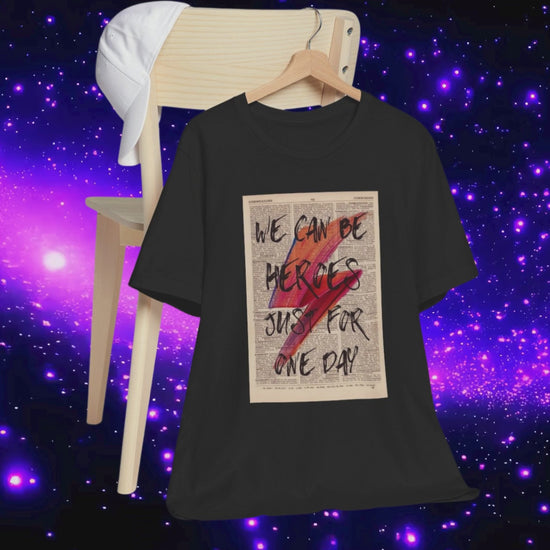 David Bowie We Can Be Heroes Just For One Day Unisex T-shirt