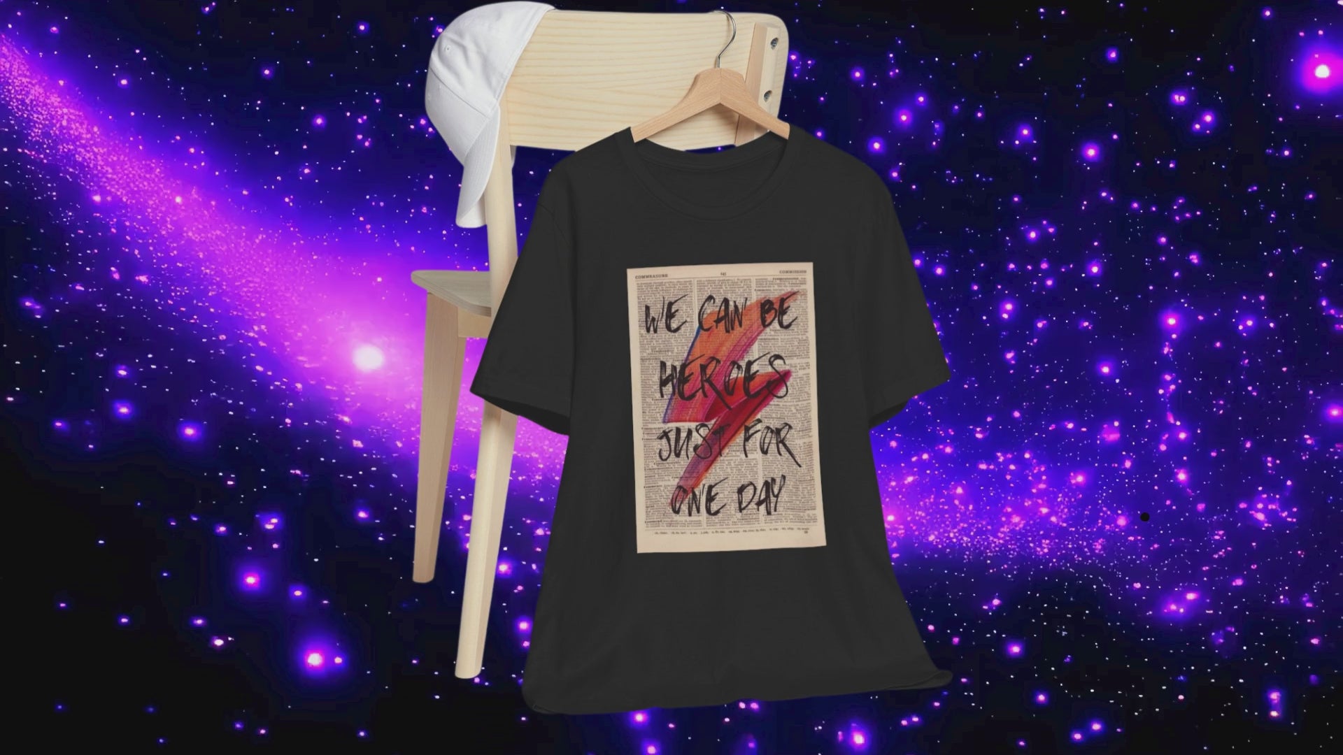 David Bowie We Can Be Heroes Just For One Day Unisex T-shirt