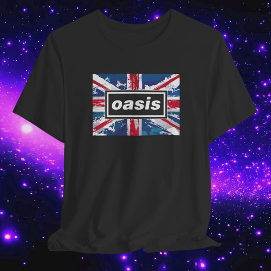Oasis Logo British Flag unisex T-shirt
