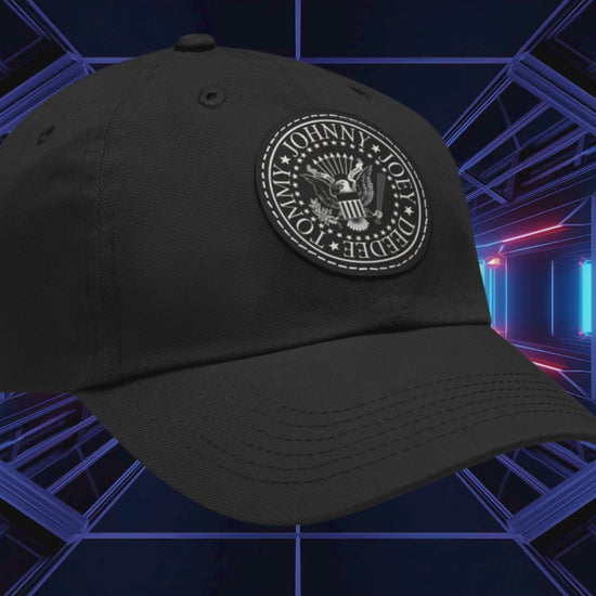 Ramones Logo Leather Patch Cap