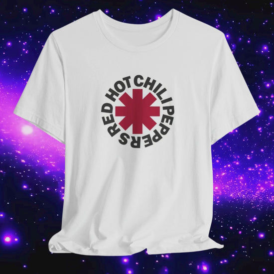 Red Hot Chili Peppers Logo White Cotton Unisex T-shirt