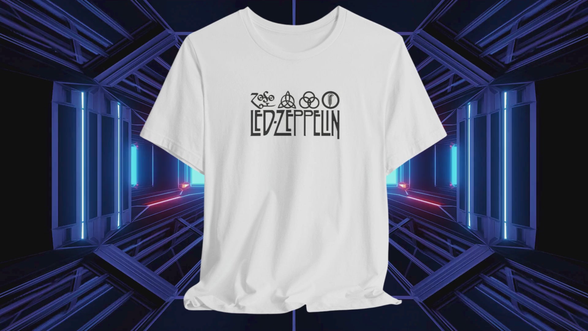 Led Zeppelin ZoSo symbols White Cotton Unisex T-shirt
