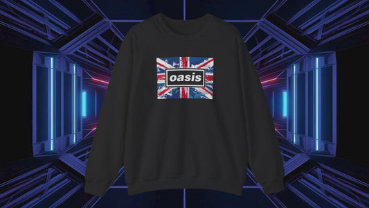 Oasis Logo British Flag Unisex Sweatshirt