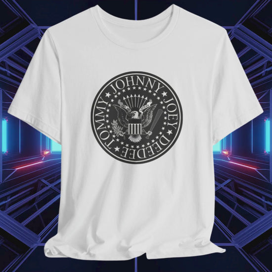 Ramones Logo White Cotton Unisex Tee
