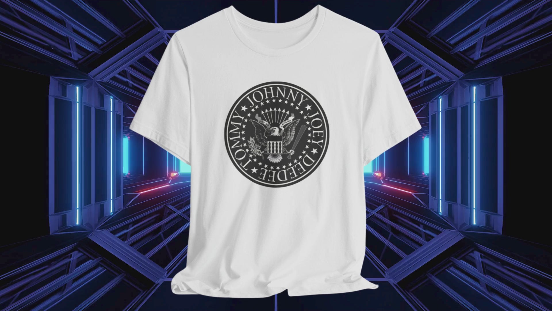 Ramones Logo White Cotton Unisex Tee