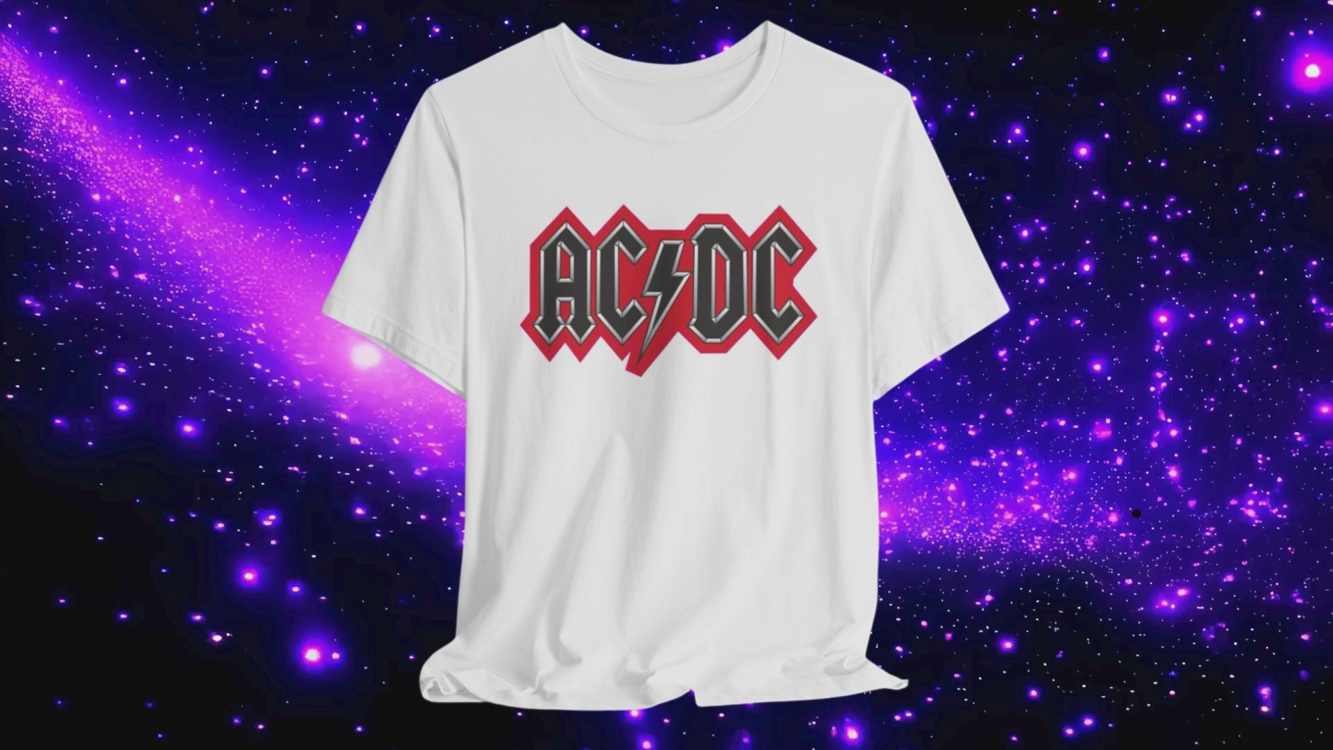 AC/DC Logo White Cotton Unisex T-shirt