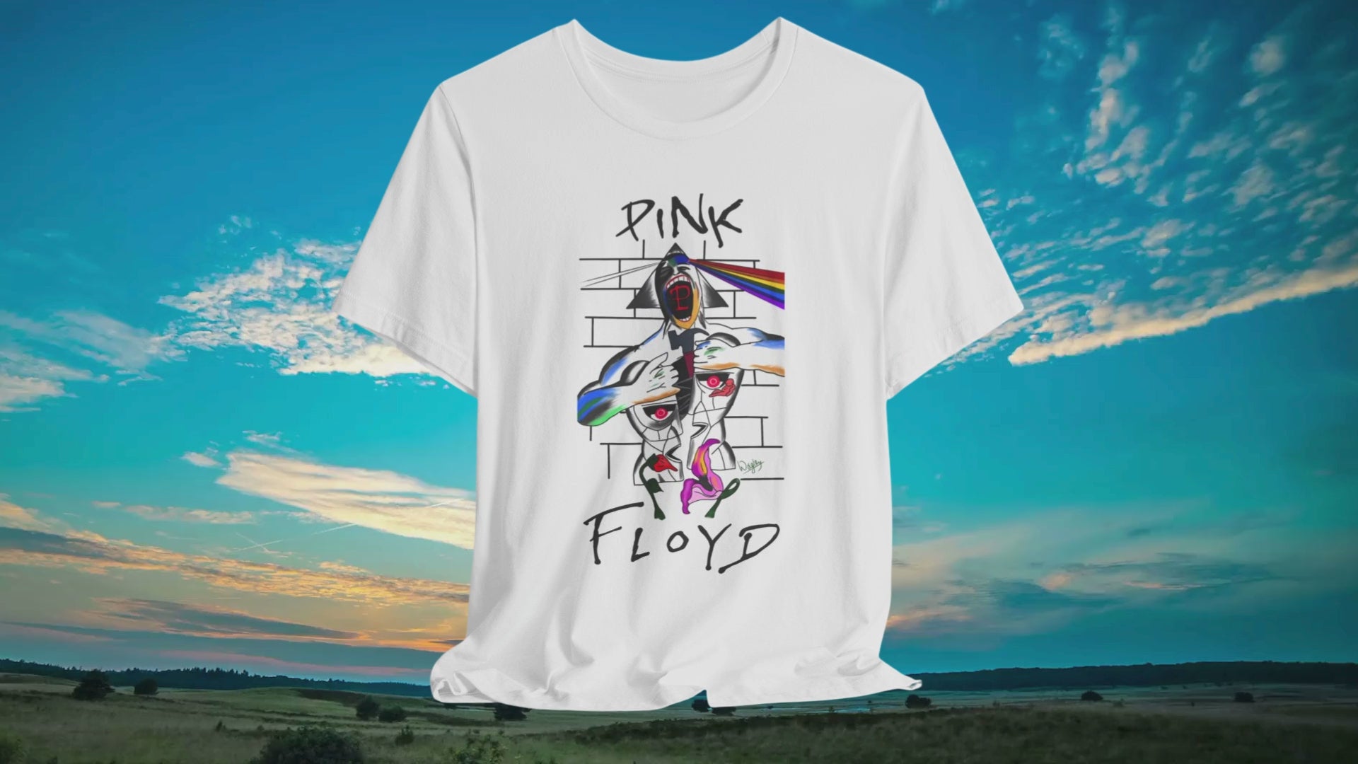 Pink Floyd The Wall White Cotton Unisex T-shirt
