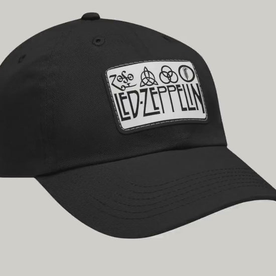 Led Zeppelin Zoso Leather Patch Dad Cap