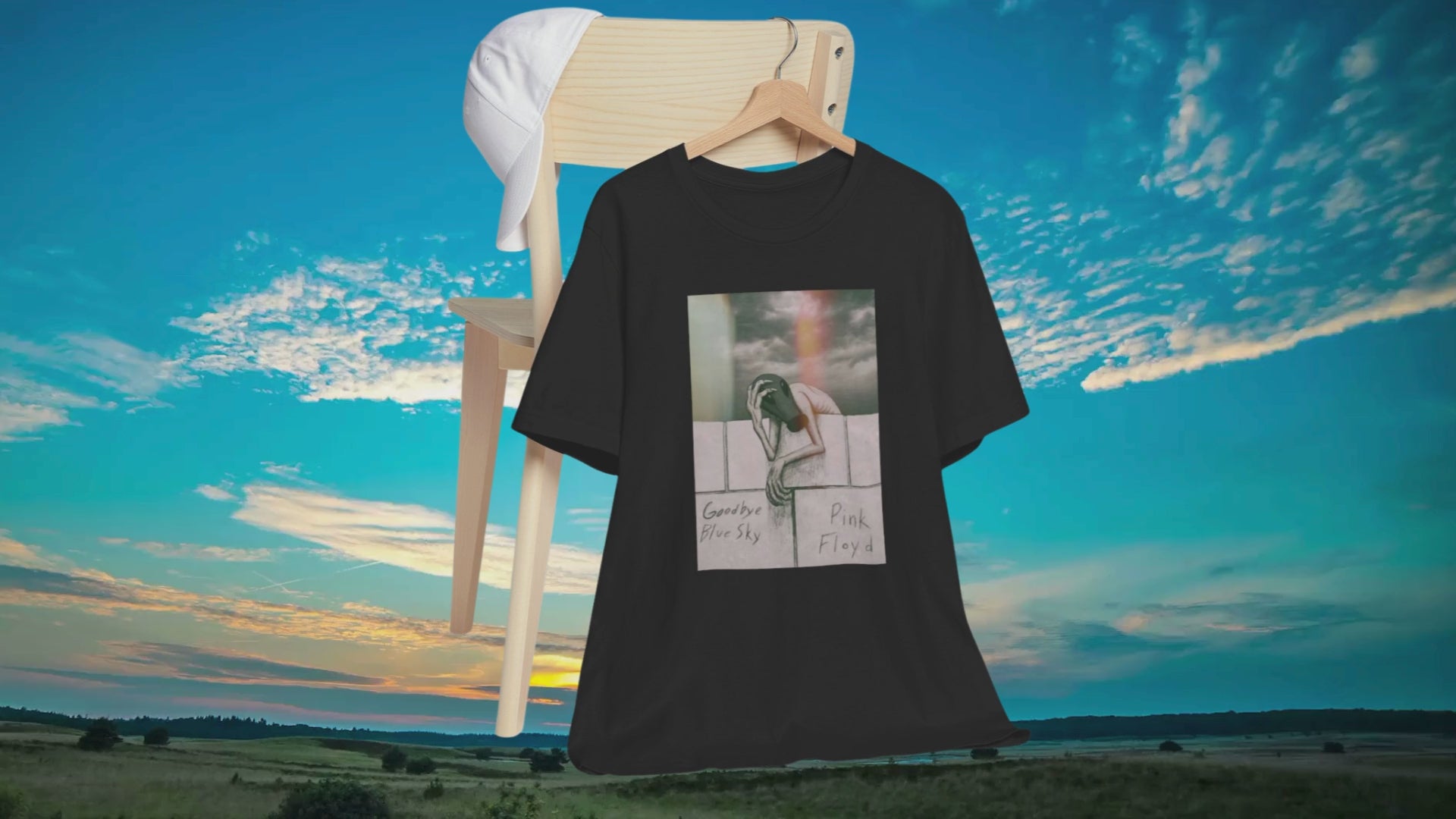 PINK FLOYD THE WLL GOODBYE BLUE SKY TEE