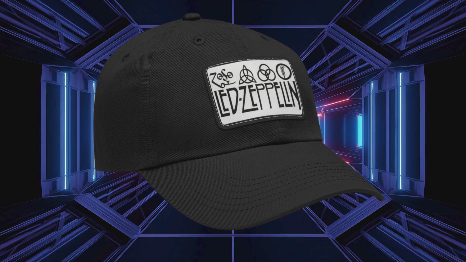 Led Zeppelin Zoso Leather Patch Cap