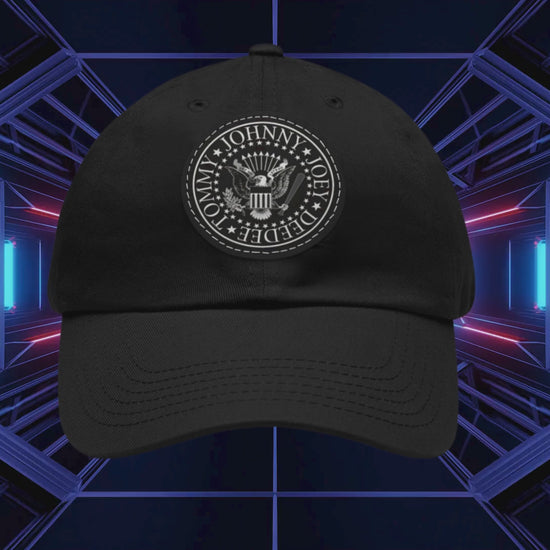Ramones Logo Leather Patch Cap