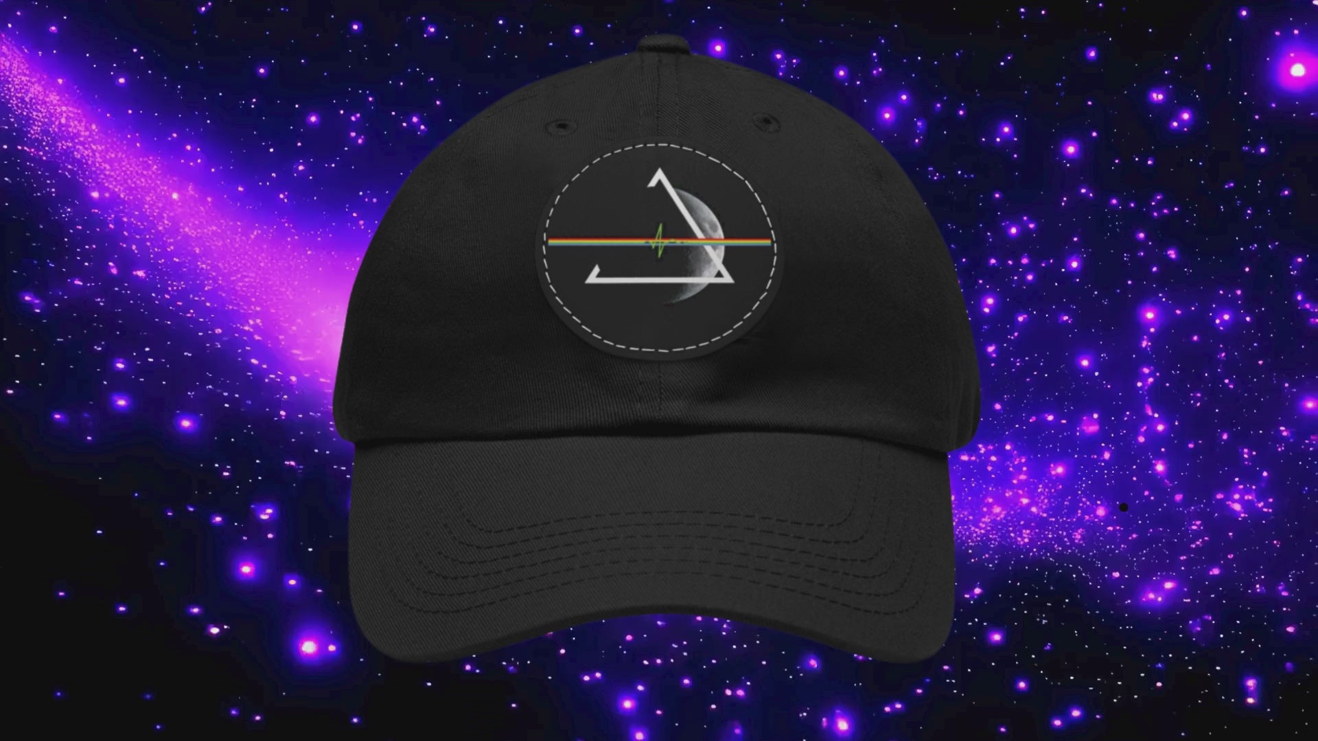 Pink Floyd Alternative Dark Side of the Moon Leather Patch Cap 